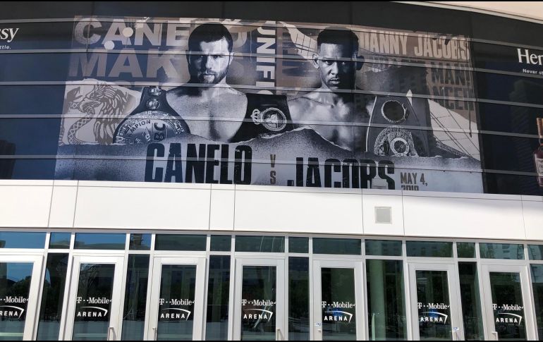 Se espera que la pelea entre el mexicano Saúl 'Canelo' Álvarez y el estadounidense Daniel Jacobs llene la T-Mobile Arena. NOTIMEX/D. Torres