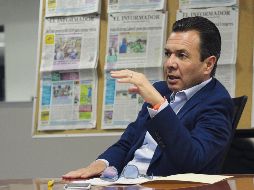 Pablo Lemus remarca que en 2015 les heredaron un presupuesto de 841 millones de pesos para seguridad pública; sin embargo, para este año suman mil 563 millones de pesos. El doble. EL INFORMADOR / E. Barrera