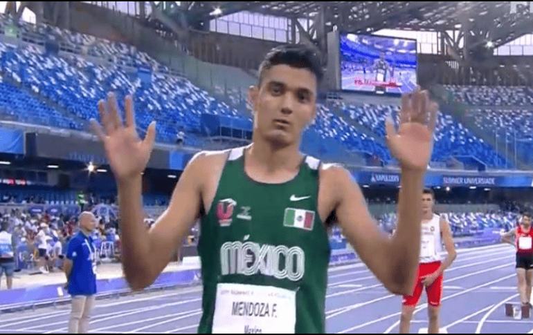 Será a las 12:50 horas de mañana cuando Mendoza salte a la pista para buscar una medalla en Nápoles. TWITTER / @DOlimpus