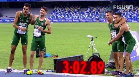 El conjunto azteca registró un tiempo de de 3:02.89. TWITTER / @CONADE