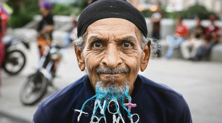 Manifestante en contra de las políticas de Trump contra Venezuela. EFE