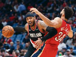 Carmelo Anthony ya defiende los colores de Portland. AP