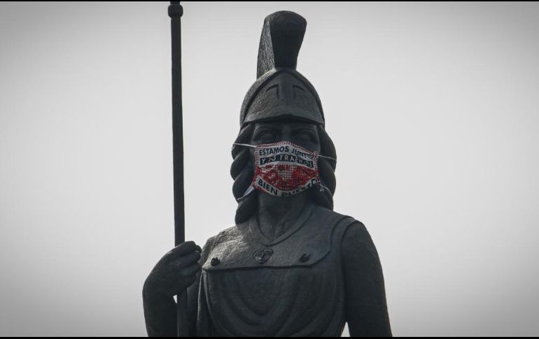 La campaña incluye la intervención de distintos monumentos, como La Minerva. ESPECIAL