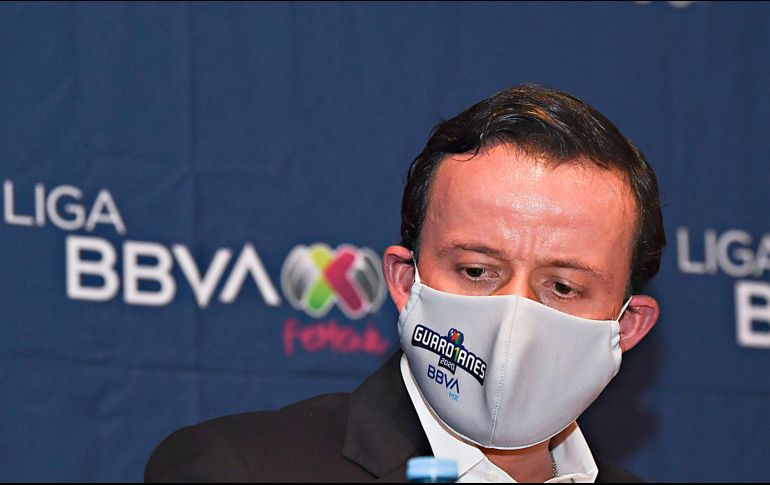Mikel Arriola en su presentación como nuevo presidente ejecutivo de la Liga MX. IMAGO7/E. Espinosa