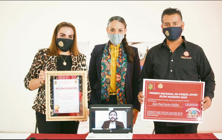 VIRTUAL Autoridades de la Secretaria de Cultura de Jalisco y Federal, además del municipio de Cocula, entregaron el preimo por medio de una videoconferencia. CORTESÍA