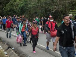 El grupo está compuesto en su mayoría por mujeres y niños provenientes de Honduras, Guatemala y El Salvador. EFE/ARCHIVO