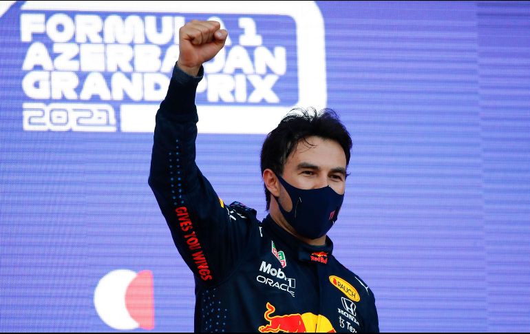 Sergio Pérez ganó este domingo el Gran Premio de Azerbaiyán. AFP / Shemetov