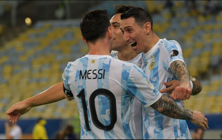 SOLITARIO. Ángel Di María marcó el único tanto del encuentro. AFP/N. ALMEIDA