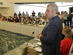 Alfredo Ramírez llamó a la unidad y a actuar con responsabilidad y en armonía. TWITTER/@ARBedolla