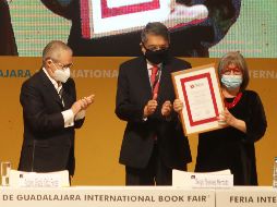 En el arranque de la edición 35 de la Feria Internacional del Libro de Guadalajara, Diamela Eltit recibió el Premio FIL de Literatura en Lenguas Romances. EL INFORMADOR/A. Camacho