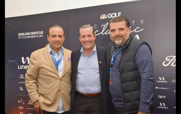 José Ángel Soto, Juan Pablo González y Teodoro García. GENTE BIEN JALISCO/MARIFER RACHED