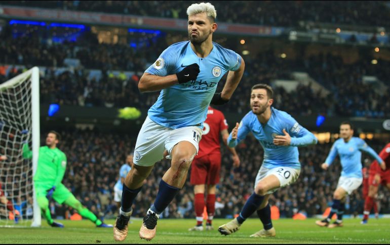 Agüero jugó en el Manchester City, donde se convirtió en una leyenda como su máximo anotador histórico con 260 goles en 390 partidos. AP / ARCHIVO