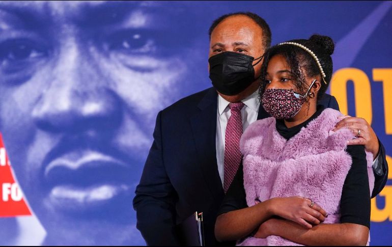 Durante la marcha, la familia de Luther King Jr. apoyó e invito al Senado a aprobar el proyecto legislativo.  EFE/ S.Thew