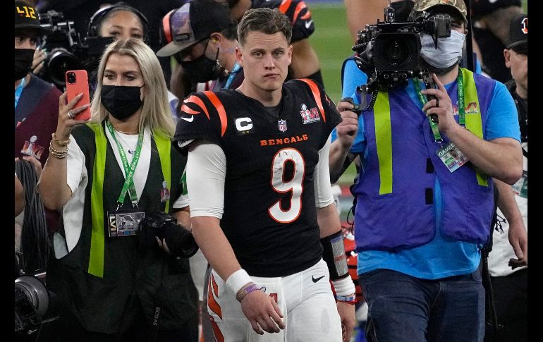 LA CARA DE LA DERROTA. Joe Burrow no pudo alzar el título. AP/E. Thompson