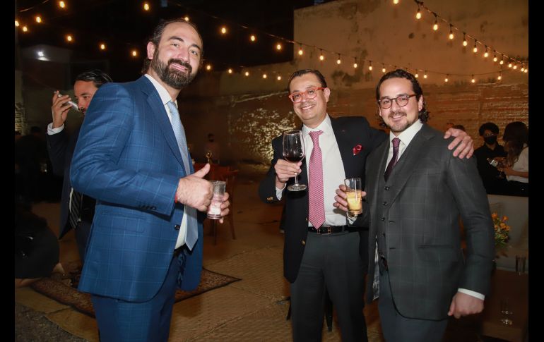 José Pablo Ramos, Benjamin Domínguez y Diego Páramo. GENTE BIEN JALISCO/ Tony Martínez