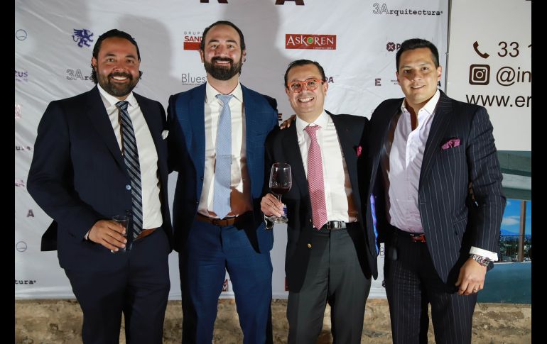 Octavio Fuentes, José Pablo Ramos, Benjamin Domínguez y Carlos Hermosillo. GENTE BIEN JALISCO/ Tony Martínez