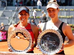 MASTERS DE MADRID. Es el cuarto trofeo en la carrera de la mexicana Giuliana Olmos (I). EFE / E. Naranjo