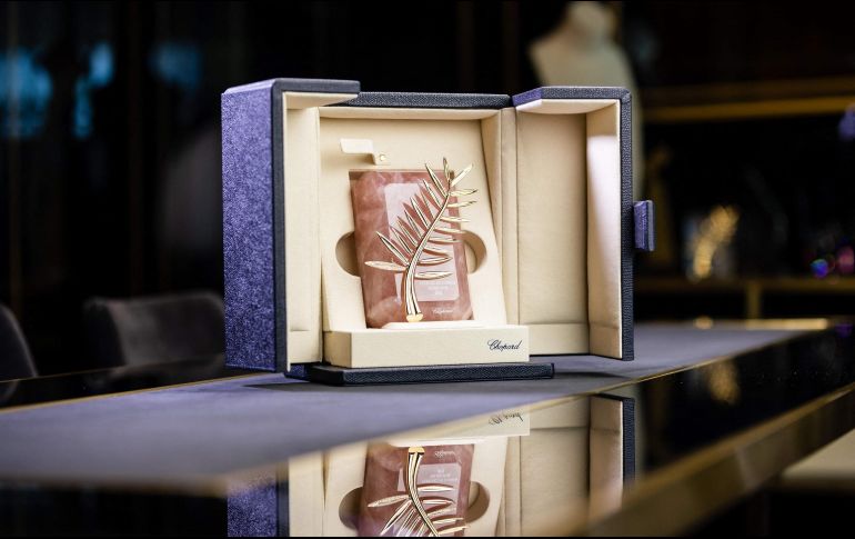 La Palma de Oro, el trofeo a los ganadores del festival, que este año se realizará del 17 al 28 de mayo. AFP/P. Albouy