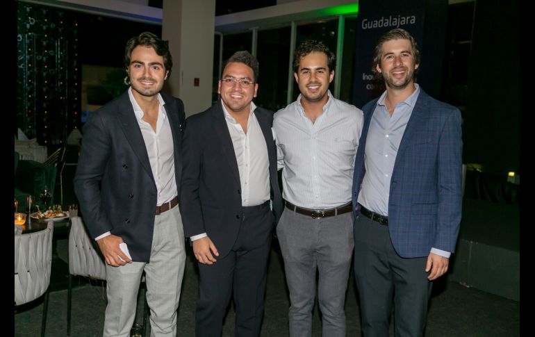 Stefano Trueba, Halim Simón, Fernando Gortazar y Pablo Gortazar. GENTE BIEN JALISCO/Jorge Soltero