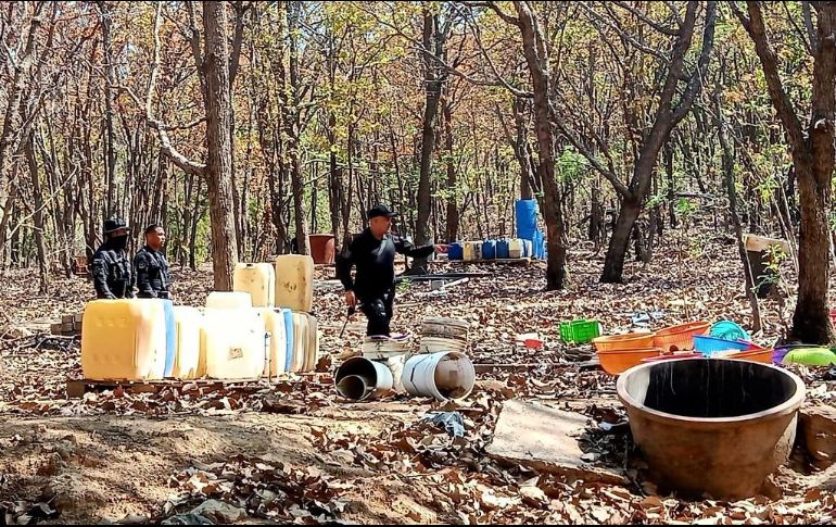 La autoridad señaló que había indicios de que el lugar había sido abandonado recientemente. ESPECIAL / Seguridad Jalisco