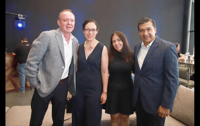 Blake Wingston, Mónica Villela, Christine Minvielle y Gustavo Gallegos. GENTE BIEN JALISCO/Antonio Martínez