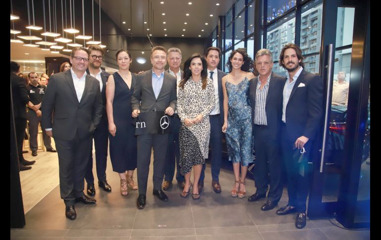 Jesús Rodríguez, Frank Steinacher, Mónica Villela, Jaime Cohen, Óscar Martín del Campo, Alejandra Zayas, Ana María Martín del Campo, Carlos Martín del Campo y Juan Carlos Martín del Campo. GENTE BIEN JALISCO/Antonio Martínez