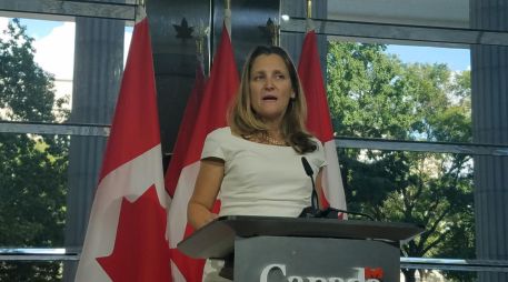 Freeland también defendió la decisión canadiense de permitir el regreso a Alemania de las turbinas reparadas destinadas al gasoducto ruso Nordstream. NOTIMEX/Archivo