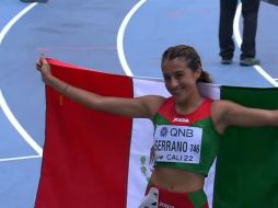 Karla Serrano, de 18 años, logró vencer en los metros finales a su rival asiática, que parecía mejor perfilada para llevarse la victoria. TWITTER / @CONADE