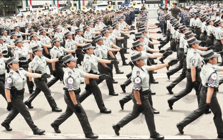 La Guardia Nacional encabezará el desfile cívico militar el próximo 16 de septiembre. EL UNIVERSAL