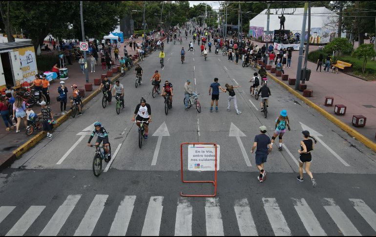 Este domingo 3 de diciembre, a las 10:00 horas en la Glorieta de la Minerva, Guadalajara se prepara para celebrar las primeras mil Jornadas de la Vía RecreActiva. EL INFORMADOR / ARCHIVO