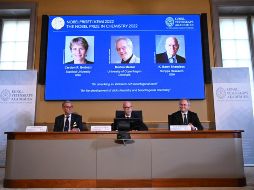 El trío compartirá la suma de 10 millones de coronas y recibirán el premio de manos del rey de Suecia en una ceremonia formal en Estocolmo el 10 de diciembre. AFP / J. Nackstrand
