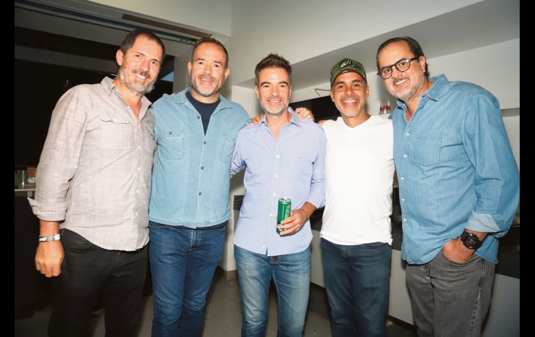Alejandro Alaniz, Rodrigo González, Nacho Celis, Juan Carlos Calderón y Alejandro Vázquez. GENTE BIEN JALISCO/ Claudio Jimeno