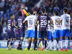 El villano del encuentro fue el volante del Atlético Celaya, Jesús Miranda, ya que solo estuvo en la cancha 38 segundos y se fue expulsado. IMAGO7