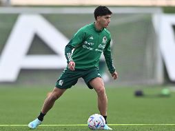 Kevin Álvarez, durante el entrenamiento de la Selección Mexicana en las instalaciones del Girona, dentro de la gira previa al Mundial de Qatar 2022. IMAGO7