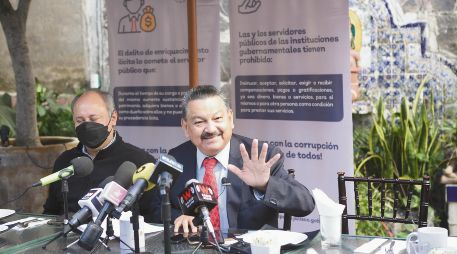 El titular de la Fiscalía Especializada en Combate a la Corrupción, Gerardo Ignacio de la Cruz Tovar, destacó los montos recuperados por daños en el presente año. EL INFORMADOR/ C. Zepeda