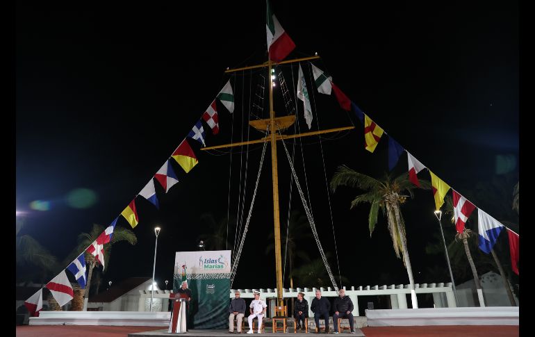 El Presidente y autoridades federales inauguraron las Islas Marías como centro turístico en el Océano Pacífico. EFE