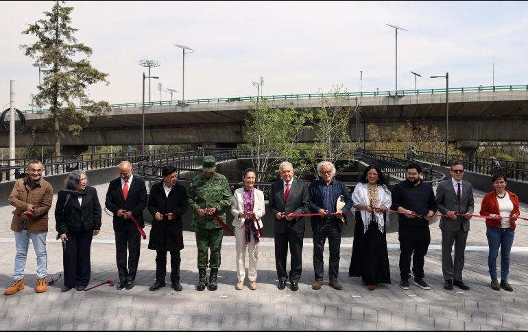 Claudia Sheinbaum y López Obrador recorrieron juntos los nuevos espacios. ESPECIAL
