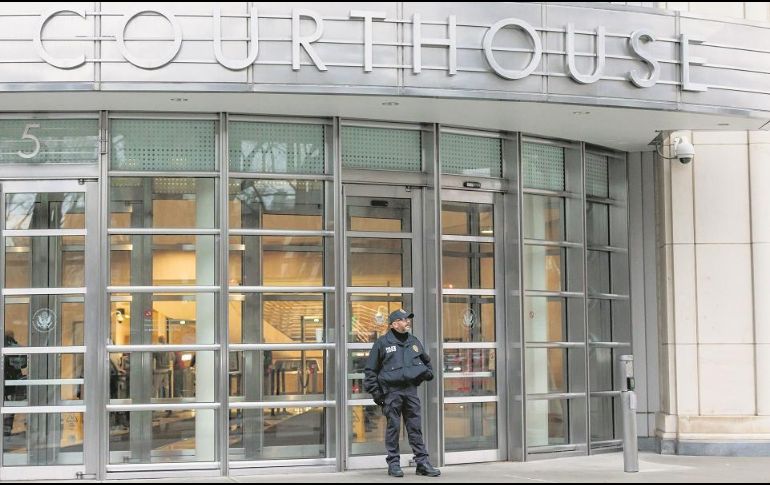 El juzgado en Nueva York donde se lleva el juicio de García Luna permanece resguardado por la autoridad. EFE