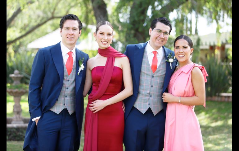 Andrés Ortiz, Ale Castañeda, Diego Ortiz y Andrea Martínez. GENTE BIEN JALISCO/Claudio Jimeno