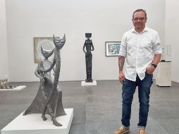 Aldo Arellano, director operativo de la galería Páramo y curador de la muestra “Los Sueños. Realismo Mágico y Fantasías Cósmicas”. EL INFORMADOR/E. Esparza