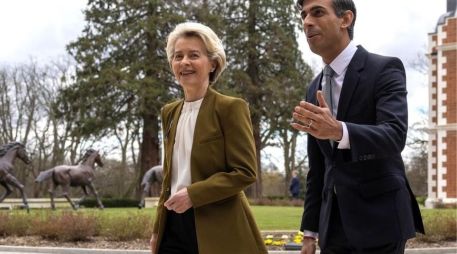 Ursula von der Leyen y Rishi Sunak. PA MEDIA
