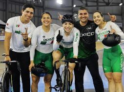 El trío de mexicanas es el primero en ganar en una prueba por equipos, nadie antes lo había conseguido para México. ESPECIAL / Comité Olímpico Mexicano