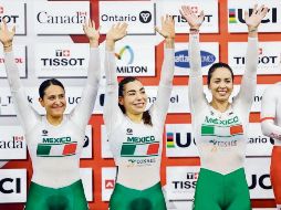 El equipo femenil de ciclismo de pista viene de un fin de semana brillante. ESPECIAL