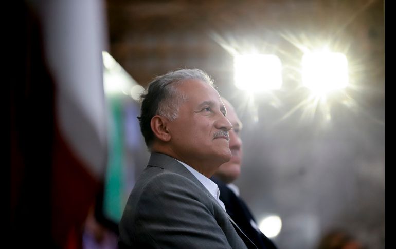 En su discurso el mandatario destacó el papel que Zamora Jiménez ha desempeñado en la política de Jalisco y del País, ocupando diversos cargos en la función pública. EL INFORMADOR / C. Zepeda