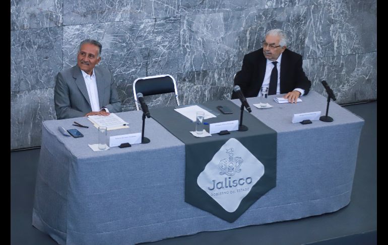 En su discurso el mandatario destacó el papel que Zamora Jiménez ha desempeñado en la política de Jalisco y del País, ocupando diversos cargos en la función pública. EL INFORMADOR / C. Zepeda