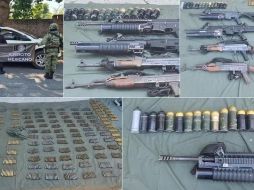 Además de armas largas y cortas, guardias aseguraron equipo táctico y una camioneta. ESPECIAL