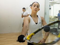 La mexicana Monserrat Mejía aplasto 11-0, 11-1, 11-0 a la cubana Kylie Lardeut. EFE/O. Barría