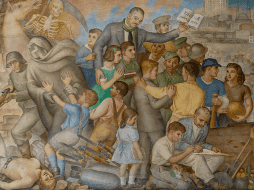 La UdeG reconoce el valor histórico y material de estas obras únicas, que reflejan momentos posrevolucionarios y de la posguerra a través de técnicas y materiales distintivos. CORTESÍA