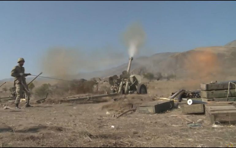 Azerbaiyán y Armenia, que no han delimitado sus fronteras, libraron en 2020 una guerra de 44 días por el control de Nagorno Karabaj. EFE/Ministerio de Defensa de Azerbaiyán/Archivo