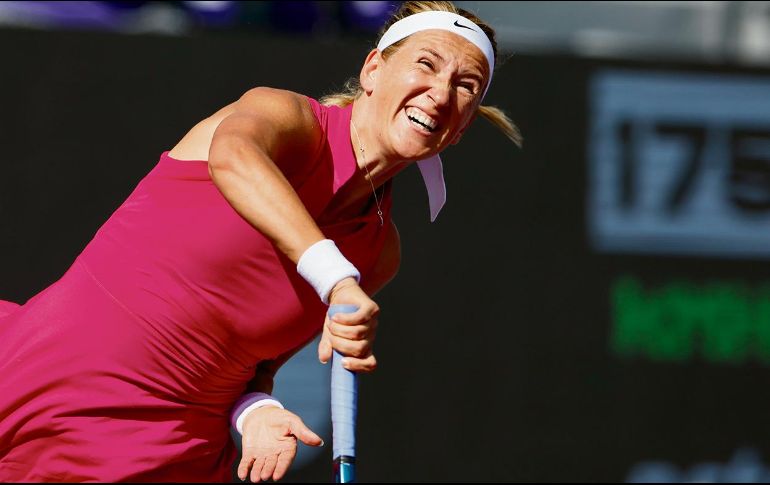 Victoria Azarenka fue exigida en su duelo ante Dayana Yastremska, pero logró una importante victoria que le dará ánimos para lo que viene. ESPECIAL/GDL Open